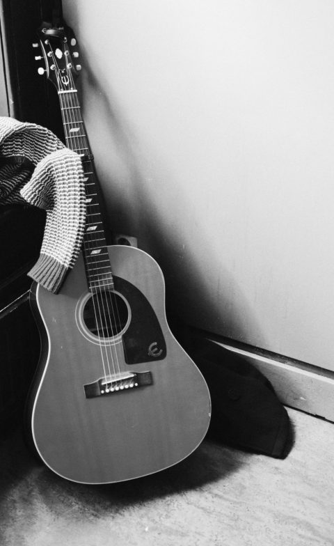 Gitaar in zwart wit